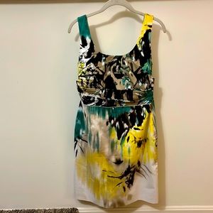 TAHARI Multicolored High Waisted Dress Size 8